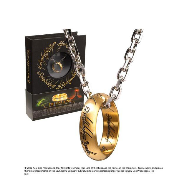 Colgante Anillo único con cadena. El Señor de los Anillos. Acero inoxidable