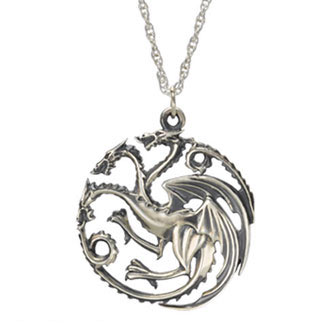 Colgante casa Targaryen. Plata de Ley. Juego de Tronos. Noble Collection