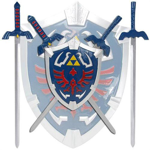 Conjunto 2 Espadas Legend of Zelda. Escudo expositor
