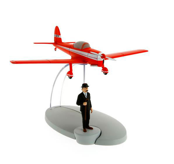 Diorama Avión rojo "La isla Negra". Tintín