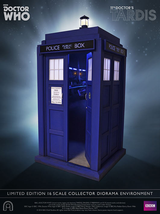 Diorama nave Tardis con luz