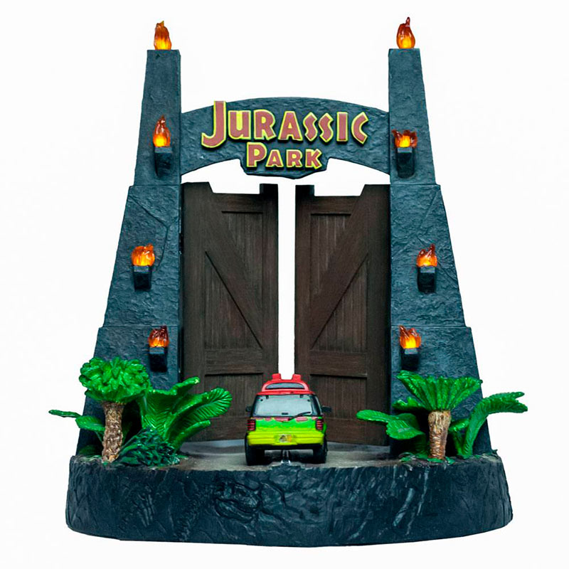 Escultura Gates Environment 20 x 28 cm. Jurassic Park (Parque Jurásico). Con luz. Factory Entertainment