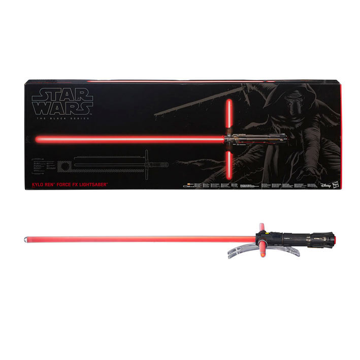 Espada sable láser Kylo Ren. Star Wars Episodio VII. Con luz y sonido. Línea Deluxe Force FX 2015. Hasbro