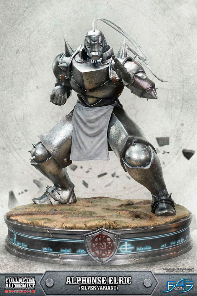 Estatua Alphonse Elric 55 cm. Fullmetal Alchemist. Versión color plata. First 4 Figures