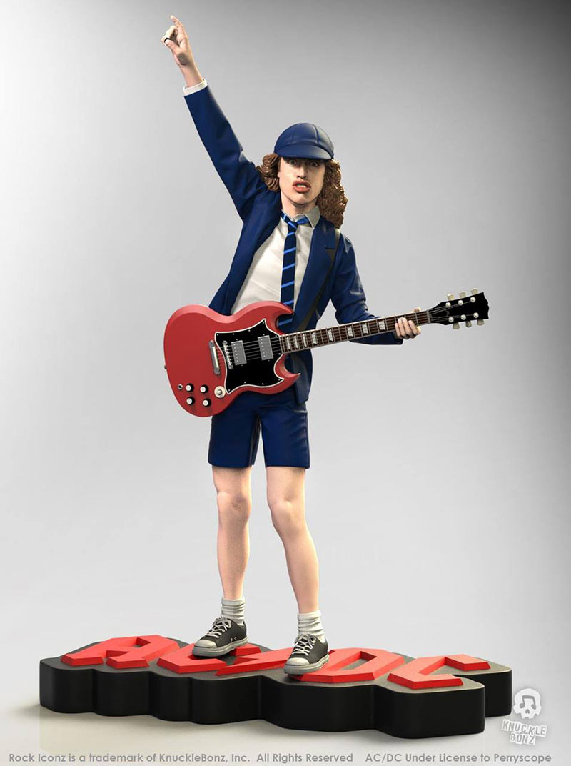 Estatua Angus Young II de 21 cm. AC/DC. Rock Iconz. Edición limitada. Knucklebonz