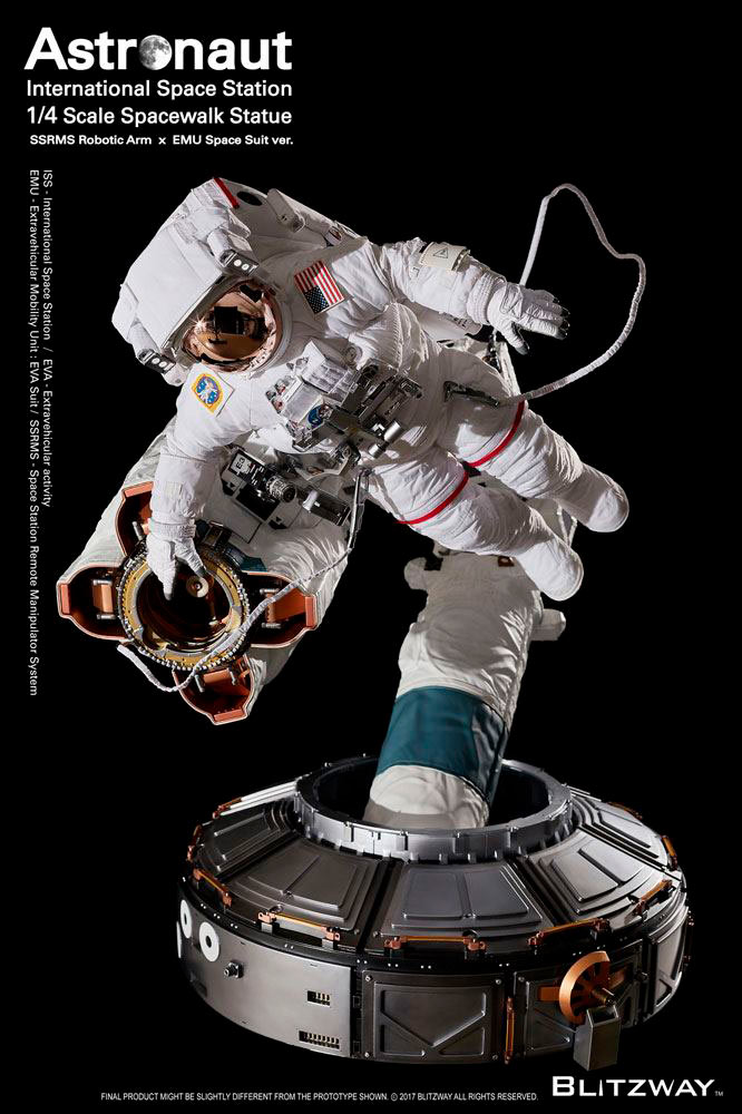 Estatua Astronauta paseo espacial 90 cm. International Space Station (ISS). Escala 1:4. Blitzway