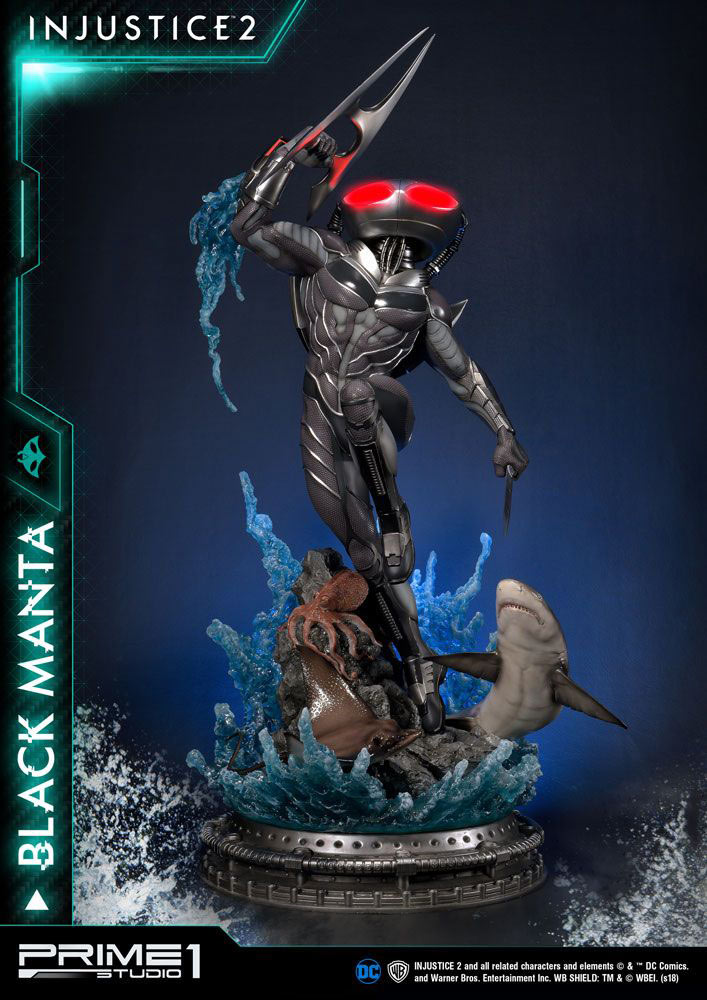 Estatua Black Manta 77 cm. Injustice 2. Con luz. Prime 1 Studio
