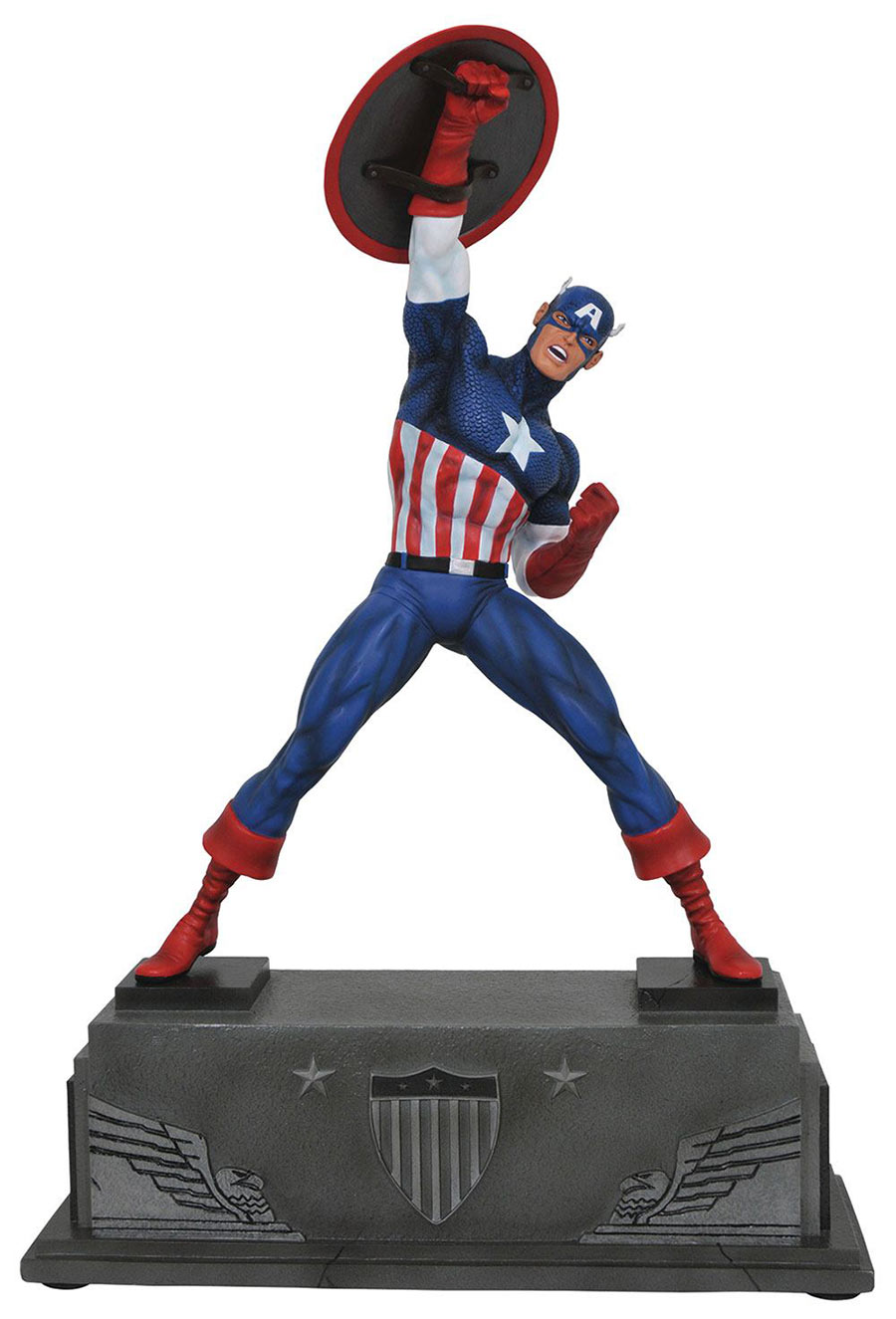 Estatua Capitán América 30 cm. Línea Premier Collection. Marvel Cómics. Diamond Select