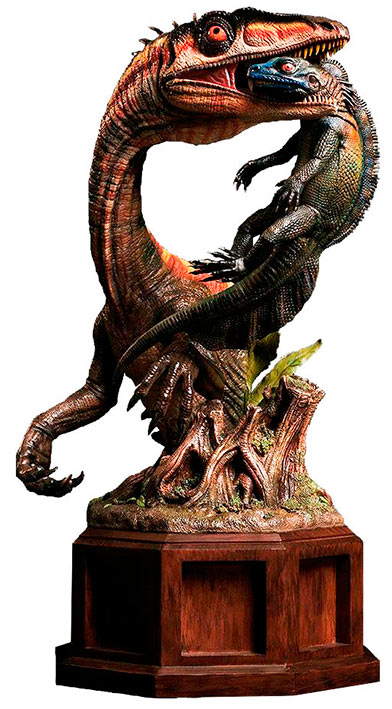 Estatua Coelophysis Red Ver. 42 cm. Jurassic Park. Damtoys