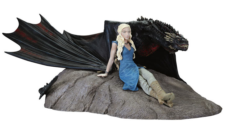Estatua Daenerys & Drogon 8 x 18 cm. Juego de Tronos. Dark Horse