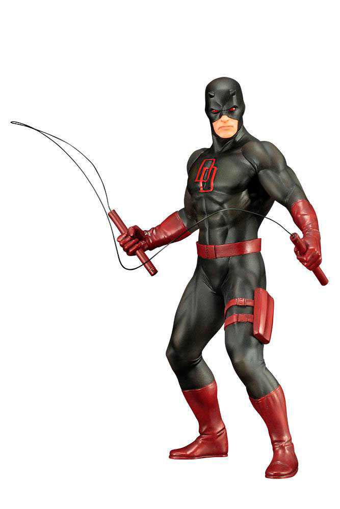 Estatua Daredevil Black Suit 19 cm. The Defenders. Netflix series. Línea ARTFX+. Kotobukiya