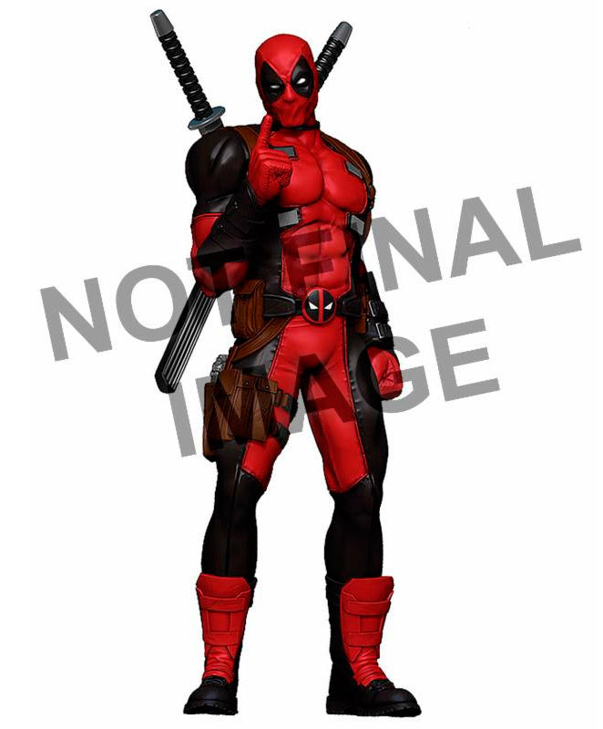 Estatua Deadpool 185 cm. Látex y Goma espuma. Escala 1:1. Tamaño real. NECA