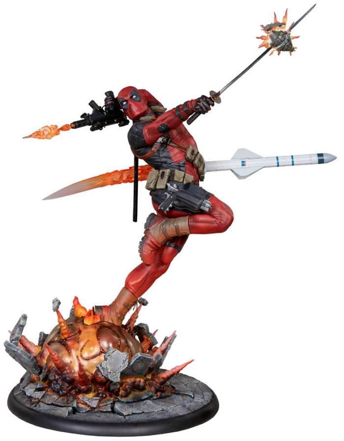 Estatua Deadpool Heat-Seeker 61 cm. Línea Premium Format. Marvel Cómics. Sideshow Collectibles