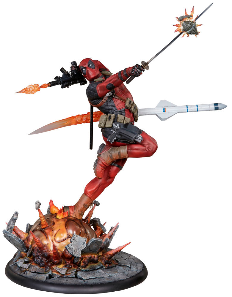 Estatua Deadpool Heat-Seeker 61 cm. Línea Premium Format. Marvel Cómics. Sideshow Collectibles