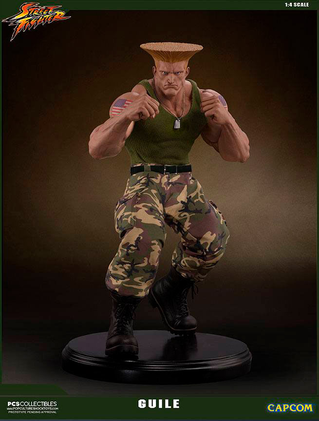 Estatua Guile 44 cm. Street Fighter. Retail Version. Escala 1:4. Pop Culture Shock
