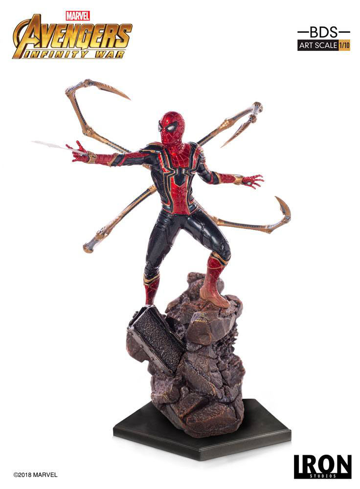 Estatua Iron Spiderman 26 cm. Vengadores: Infinity War. BDS Art Scale. Escala 1:10. Iron Studios