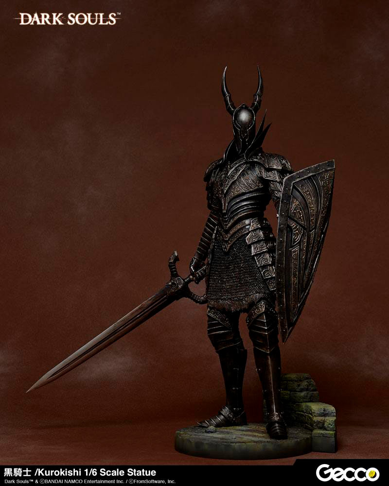 Estatua Kurokishi The Black Knight 41 cm. Dark Souls. Con luz. Escala 1:6. Gecco