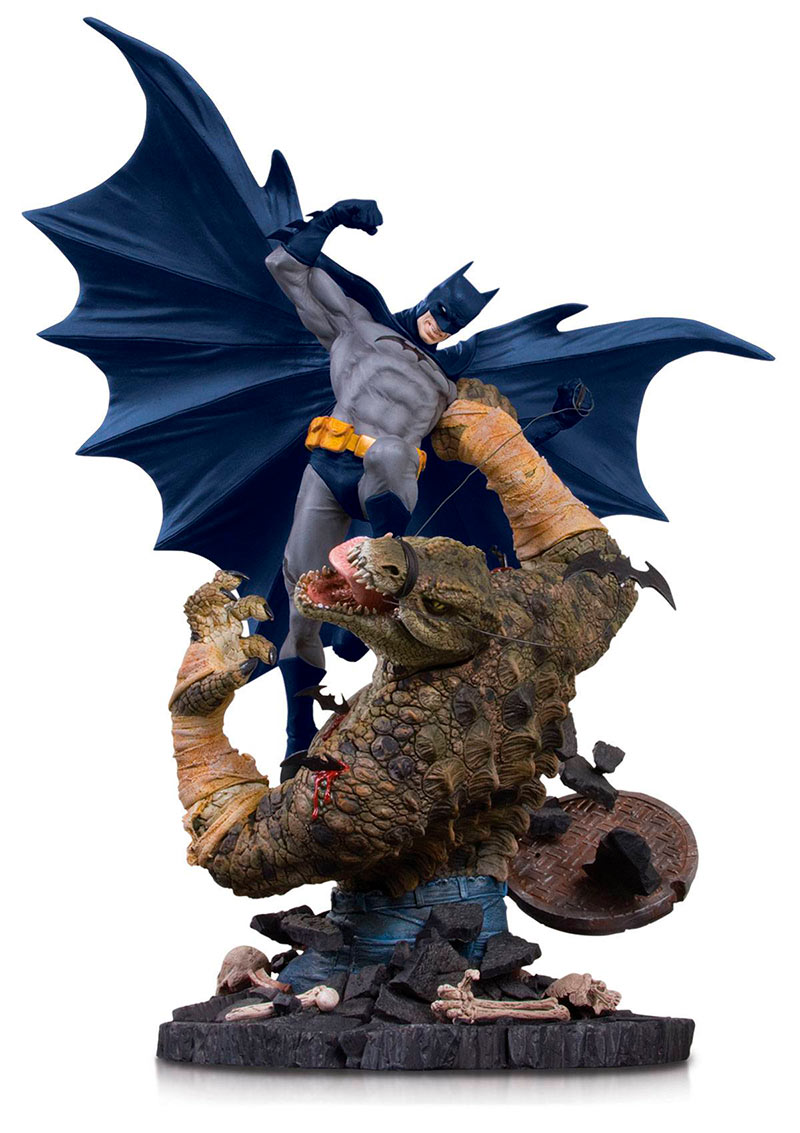 Estatua Mini Battle Batman vs. Killer Croc 21 cm. DC Cómics. DC Collectibles