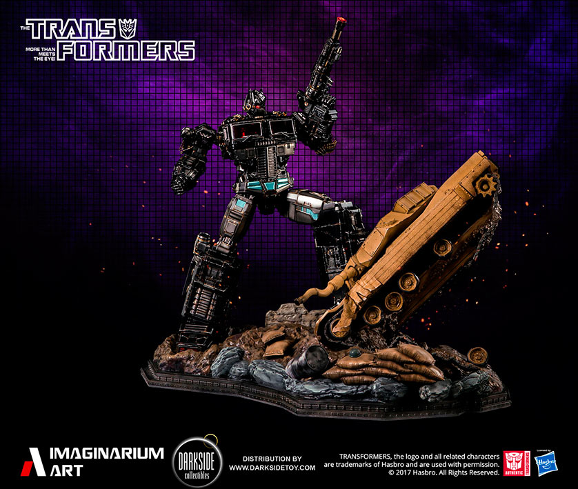 Estatua Nemesis Prime 68 cm. Transformers G1. Con luz. Imaginarium Art