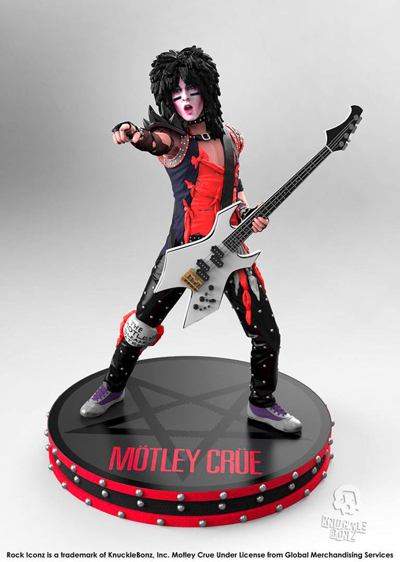 Estatua Nikki Sixx 22 cm. Mötley Crüe. Rock Iconz. Escala 1:9. Knucklebonz