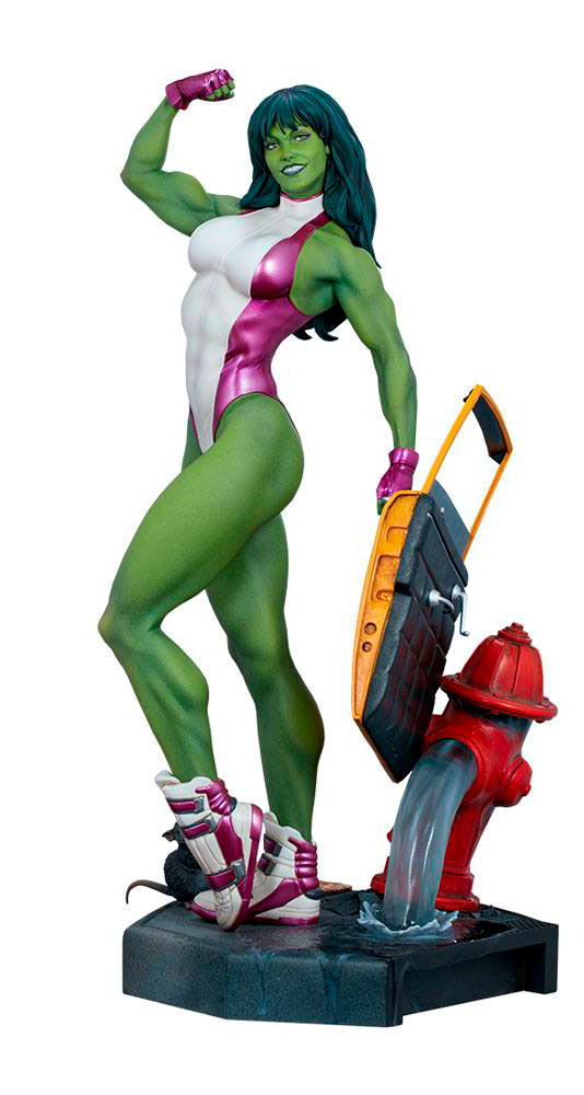 Estatua She-Hulk 44 cm. Marvel Cómics. By Adi Granov. Artist Series. Escala 1:5. Sideshow Collectibles