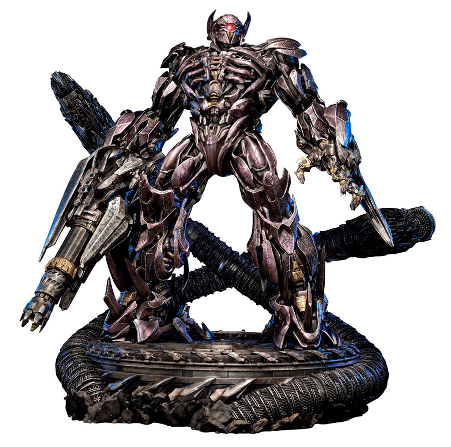 Estatua Shockwave 93 cm. Transformers: El lado oscuro de la luna. Con luz. Prime 1 Studio