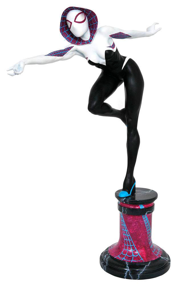 Estatua Spider-Gwen con capucha 30 cm. Línea Premier Collection. Marvel Cómics. Diamond Select