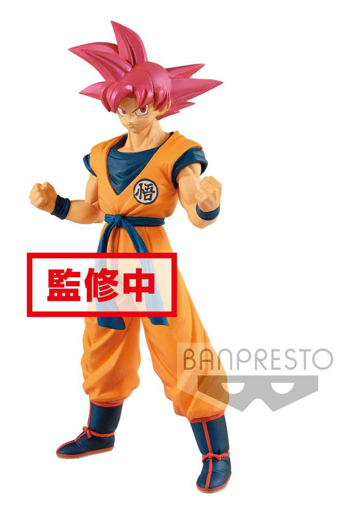 Estatua Super Saiyan God Son Goku 22 cm. Dragon Ball Super. Cyokuku Buyuden. Banpresto
