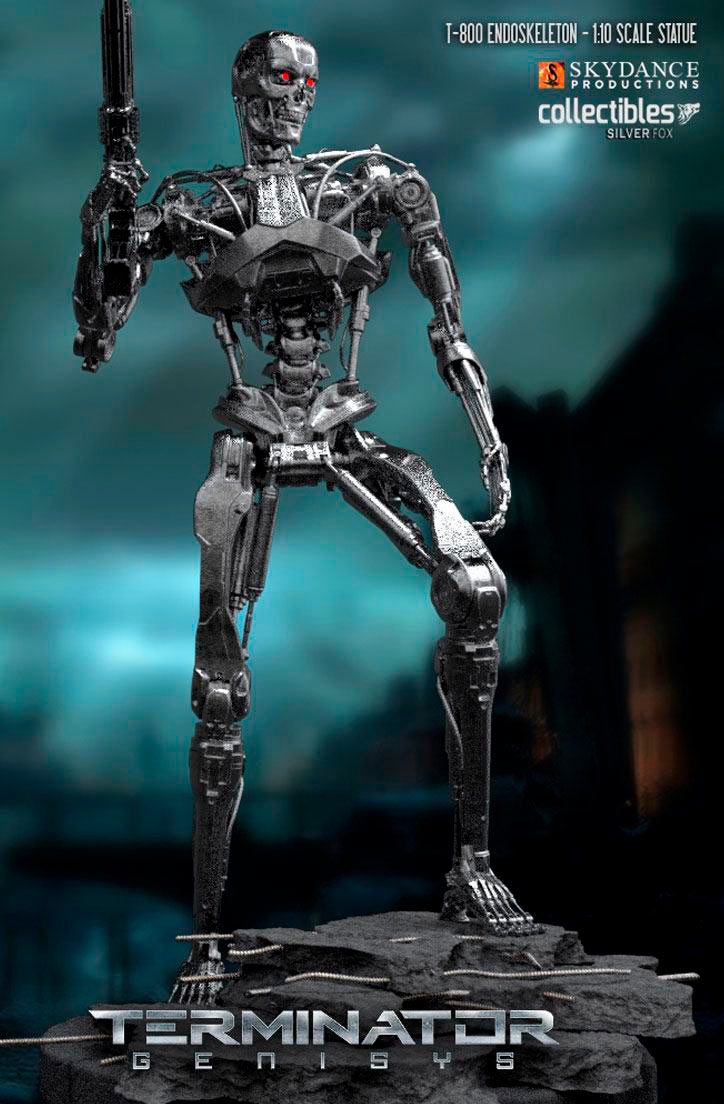 Estatua T-800 Endoskeleton 29 cm. Terminator: Génesis. Escala 1:10. Silver Fox Collectibles