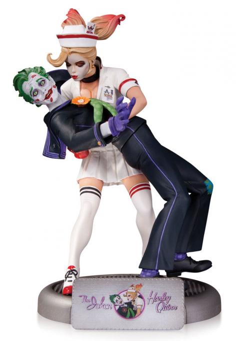 Estatua The Joker & Harley Quinn 25 cm. Batman. Línea DC Cómic Bombshells. DC Cómics. DC Collectibles