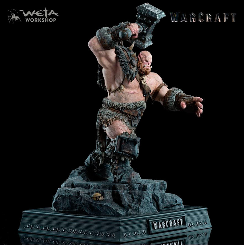 Estatua jefe orco Orgrim Doomhammer 33 cm. Warcraft: El Origen. Escala 1:10. Weta Collectibles