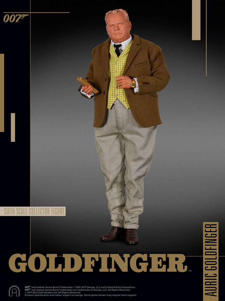Figura Auric Goldfinger 30 cm. James Bond contra Goldfinger. Escala 1:6. BIG Chief Studios