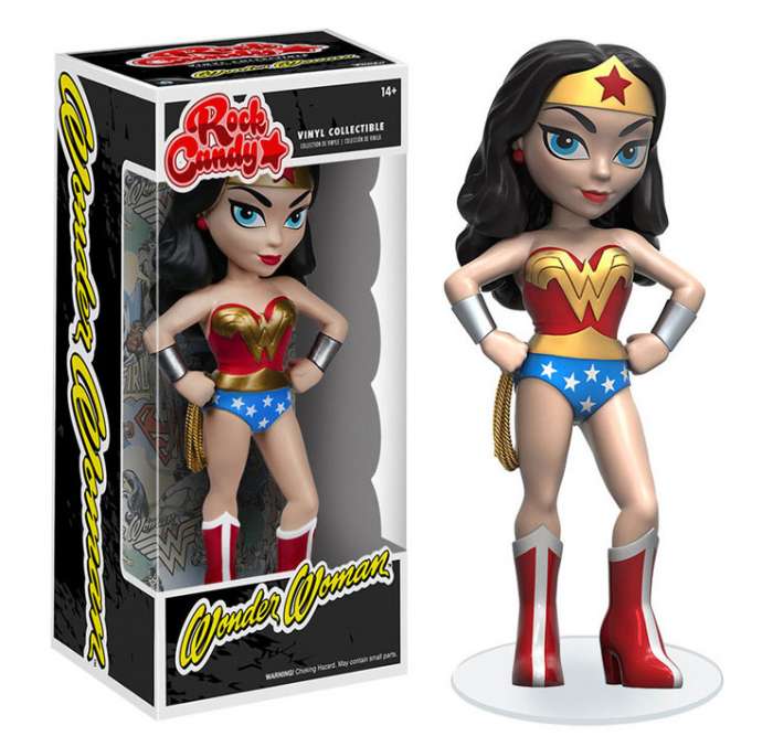 Figura Barbie Wonder Woman Classic 13 cm. DC Comic. Línea Rock Candy. Funko