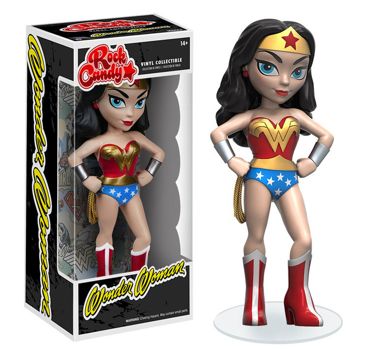 Figura Barbie Wonder Woman Classic 13 cm. DC Comic. Línea Rock Candy. Funko