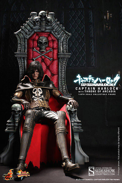 Figura Capitán Harlock 30 cm. Trono de Arcadia. Movie Masterpiece. Hot Toys