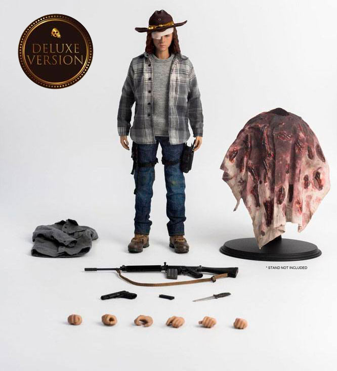 Figura Carl Grimes 29 cm. The Walking Dead. Deluxe Version. Escala 1:6. ThreeZero