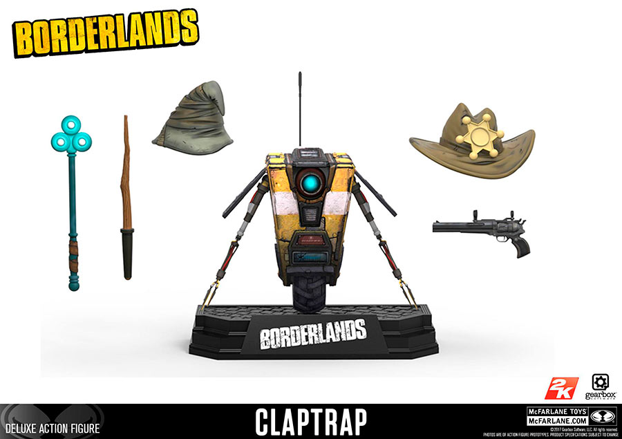 Figura Claptrap 12 cm. Borderlands. Edición Deluxe. McFarlane Toys