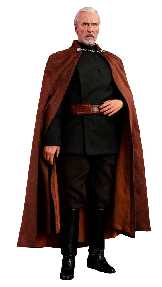 Figura Count Dooku 33 cm. Star Wars: Episodio II: El Ataque de los Clones. Movie Masterpiece. Con luz. Escala 1:6. Hot Toys