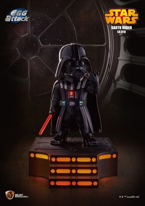 Figura Darth Vader 16 cm. Star Wars Episodio V. Con luz y sonido. Línea Egg Attack. Beast Kingdom Toys