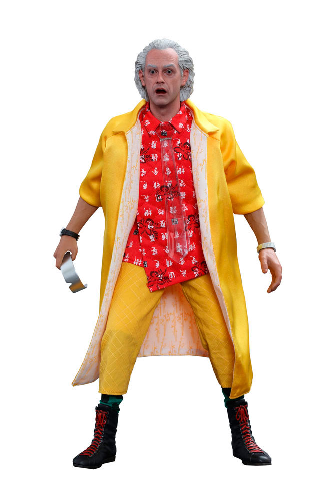 Figura Dr. Emmett Brown 30 cm. Regreso al Futuro II. Movie Masterpiece. Escala 1:6. Hot Toys