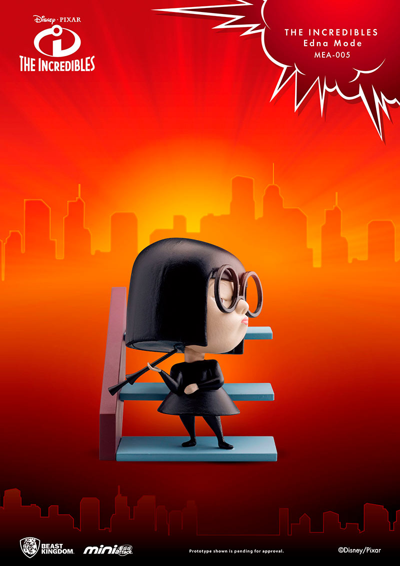 Figura Edna Mode 6 cm. Los Increíbles. Mini Egg Attack. Beast Kingdom Toys