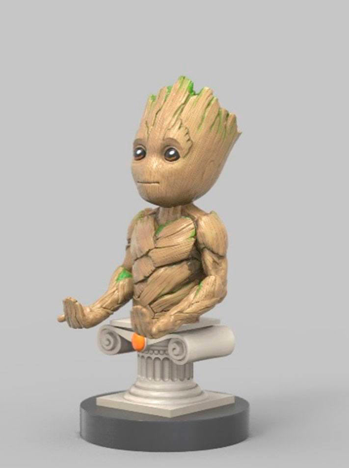 Figura Groot 20 cm. Soporte móviles y mandos videoconsolas. Vengadores: Infinity War