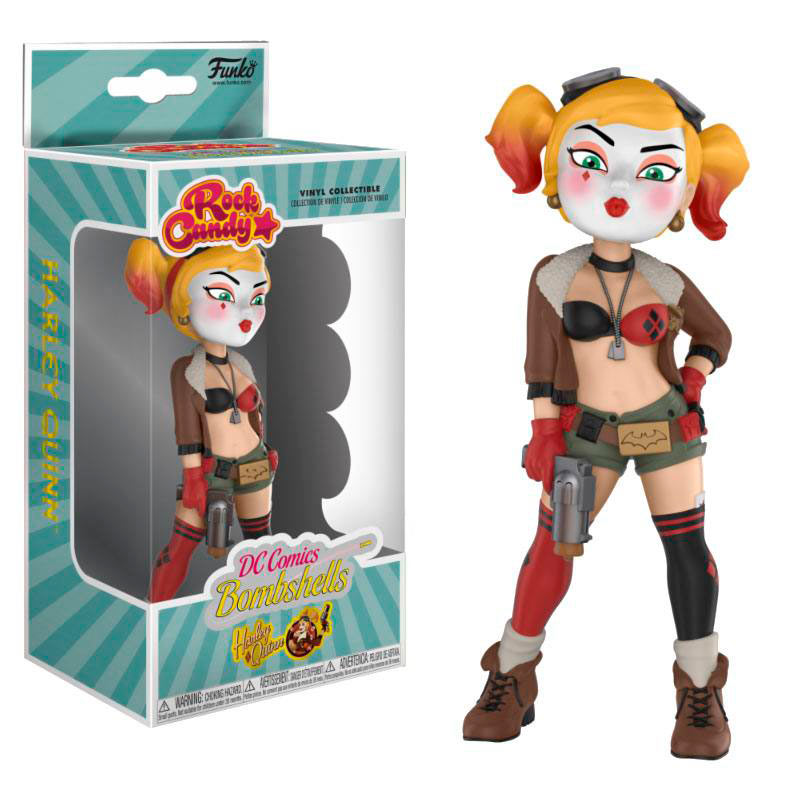 Figura Harley Quinn 13 cm. Rock Candy. DC Bombshells. DC Cómics. Funko