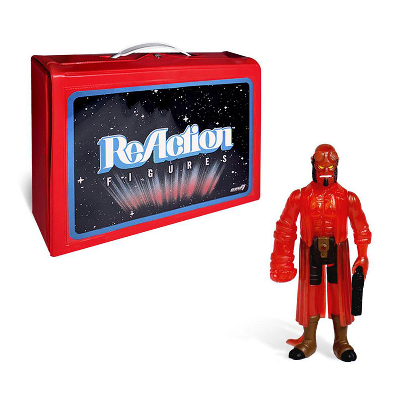 Figura Hellboy Clear Red Variant 10 cm & estuche. ReAction. SDCC 2018. Super7