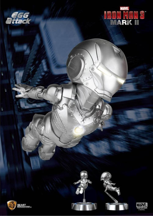Figura Iron Man 3 Mark II 16 cm Con luz. Línea Egg Attack. Beast Kingdom Toys