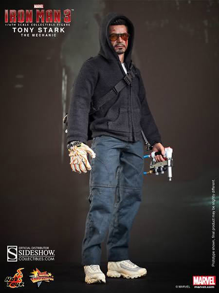 Figura Iron Man 3. Tony Stark (El Mecánico) 30 cm. Movie Masterpiece. Escala 1/6. Sideshow Collectibles