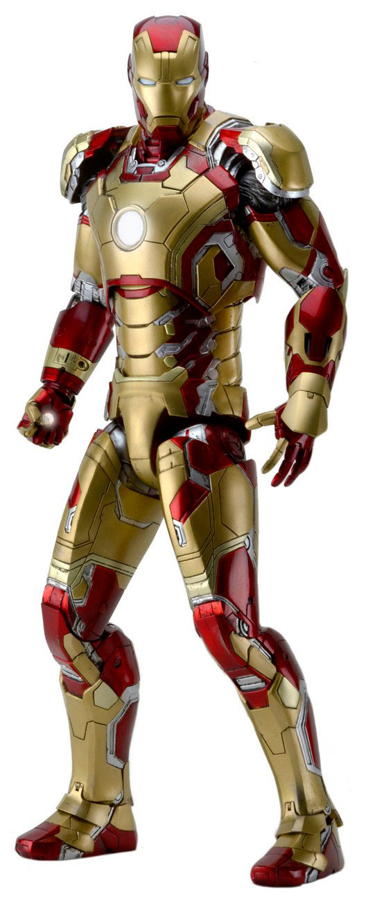 Figura Iron Man Mark XLII 46 cm. Iron Man 3. Escala 1:4. Con luz. NECA
