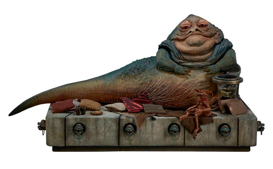 Figura Jabba the Hutt & Throne Deluxe 34 cm. Star Wars Episodio VI. Escala 1:6. Sideshow Collectibles