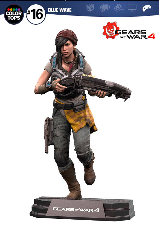 Figura Kait Diaz 18 cm. Gears of War 4. Línea Color Tops. McFarlane Toys