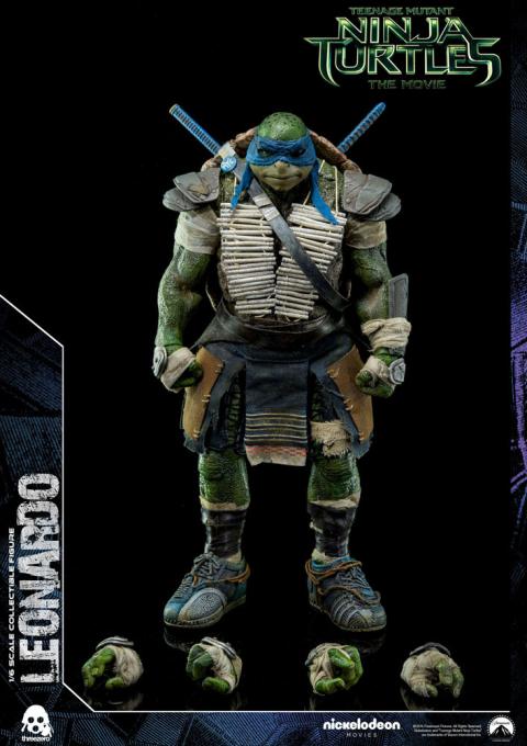 Figura Leonardo 33 cm. Las Tortugas Ninja. Escala 1:6. ThreeZero